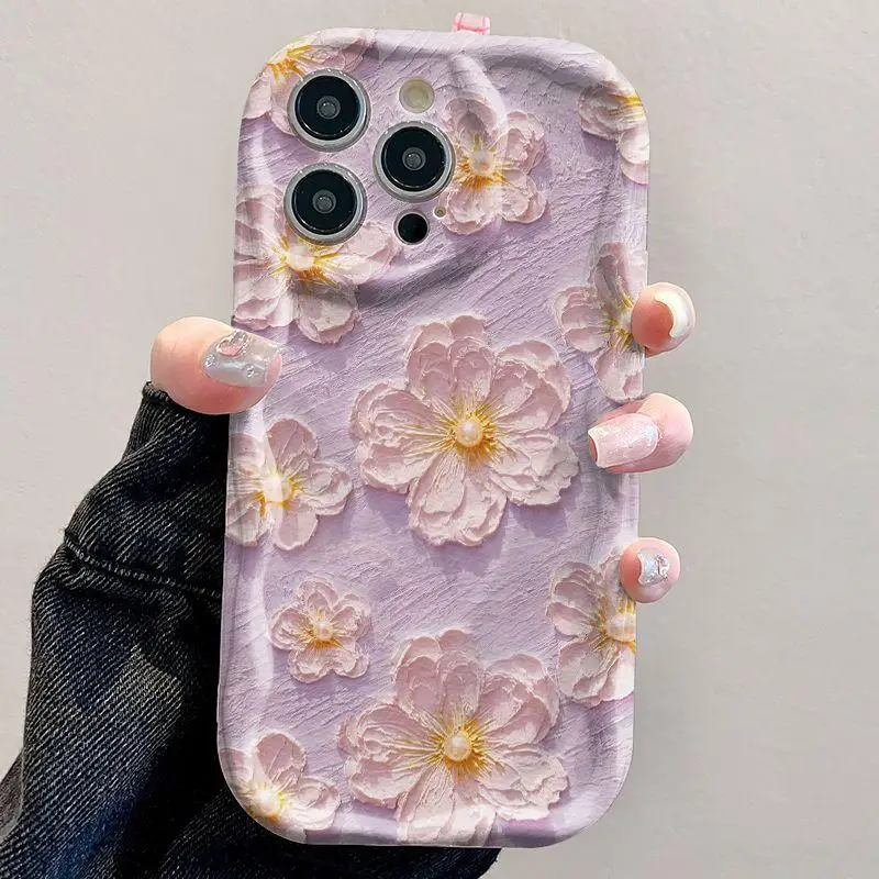 Floral Wave Beads Phone Case Cover