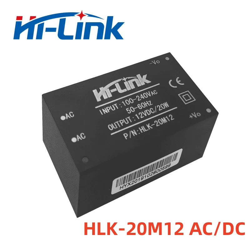 

Free Shipping 25pcs HLK-20M12 110V 220V to 20W 12V 1.67A AC DC Power Supply Module