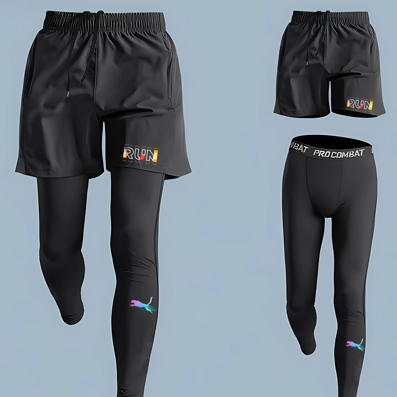 Jogger Men Running Conpression Pants Quick Dry Gym Training Leggings Basketball Athletic Pants