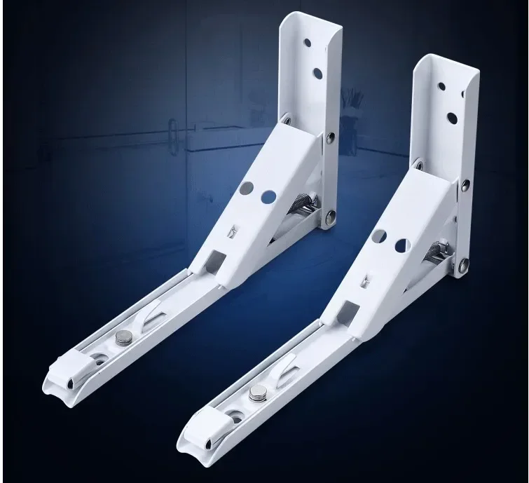 2PCS Triangle Folding Angle Bracket Heavy Support Adjustable Wall Mounted Bench Table Shelf Bracket Furniture Hardware shelf bracket folding shelf bracket