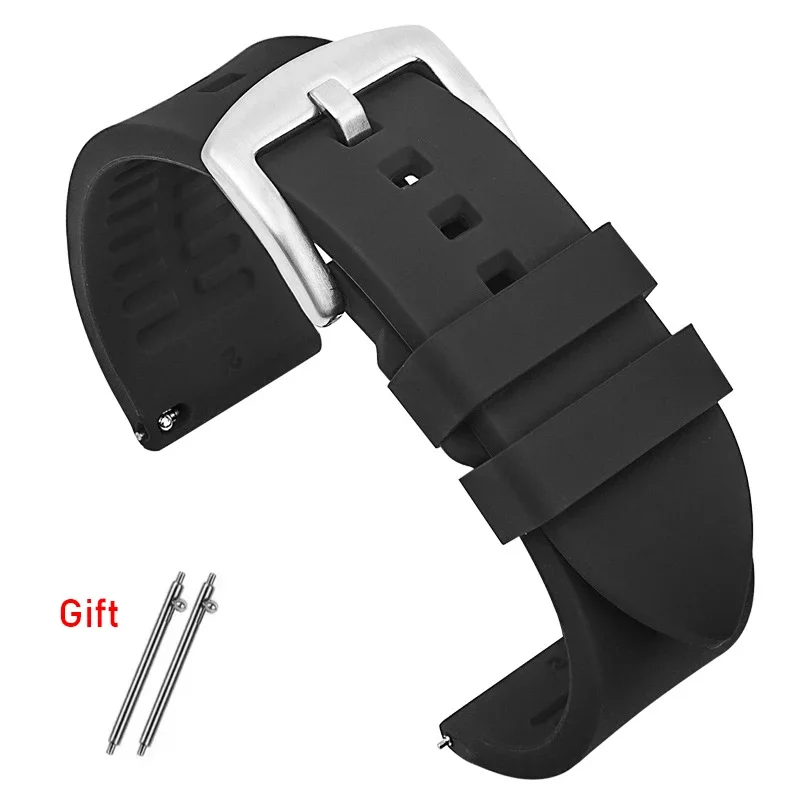 Universal Waterproof Silicone Quick Release Watch Strap