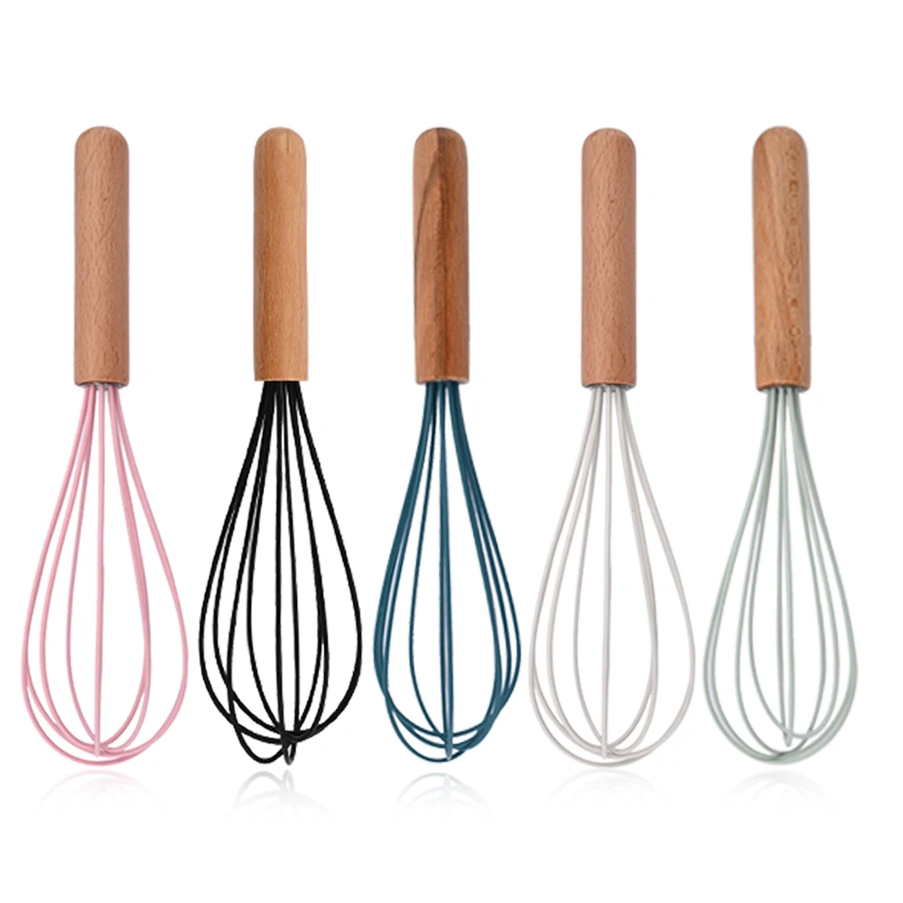 Description Picture 2 of item1Pcs Manual Egg Beater Stainless Steel Silicone Balloon Whisk Cream Mixer Stirring Mixing Whisking Balloon Coil Style Egg Tools