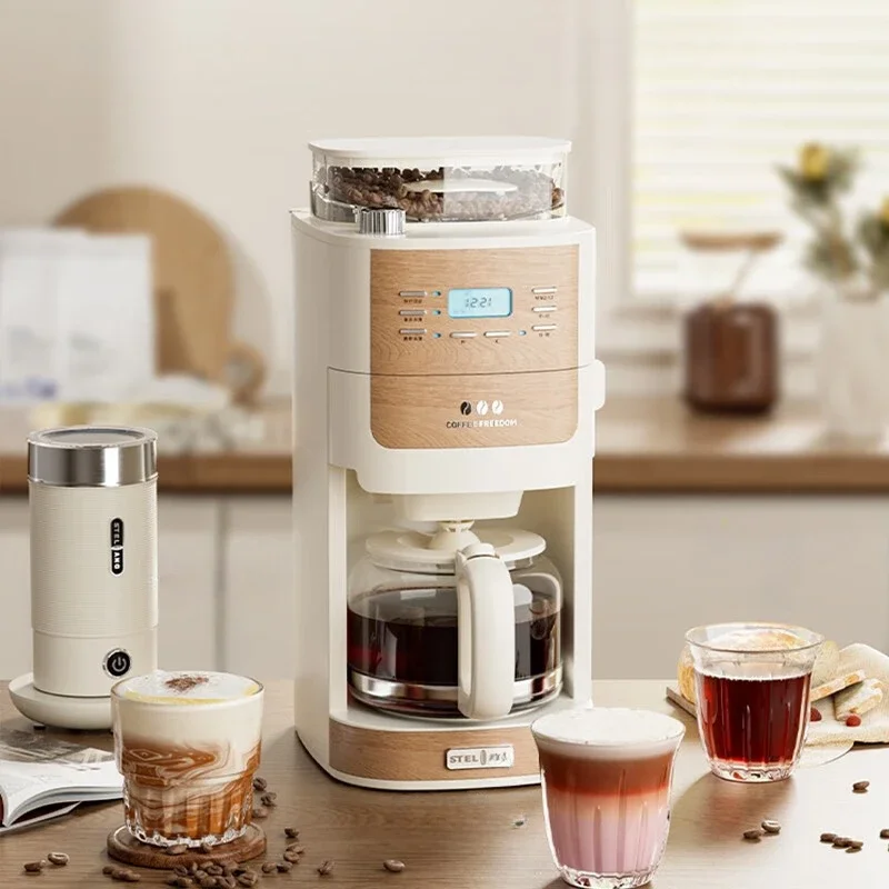 Integrated Bean Grinding American Coffee Machine Small Household Drip Coffee Machine Portable Coffee Machine Timer Function 2