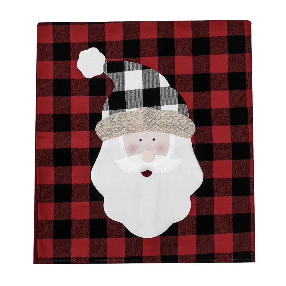 

Eco-friendly Chair Cover for Christmas Christmas Chair Cover Festive Plaid Chair Covers Snowman Santa for Xmas for Christmas