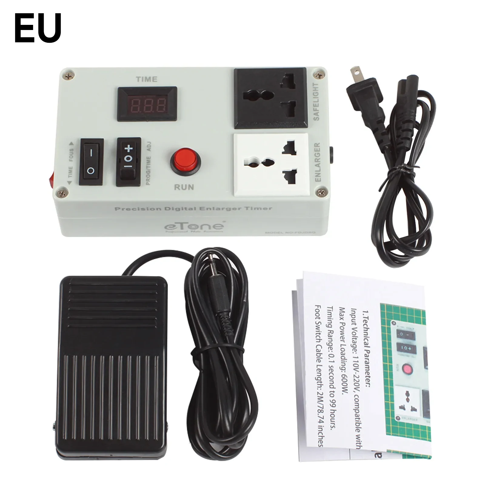 eTone Digital Enlarger Timer Precision With Foot Switch Darkroom Photo Equipment Photographic supplies photo enlarger timer