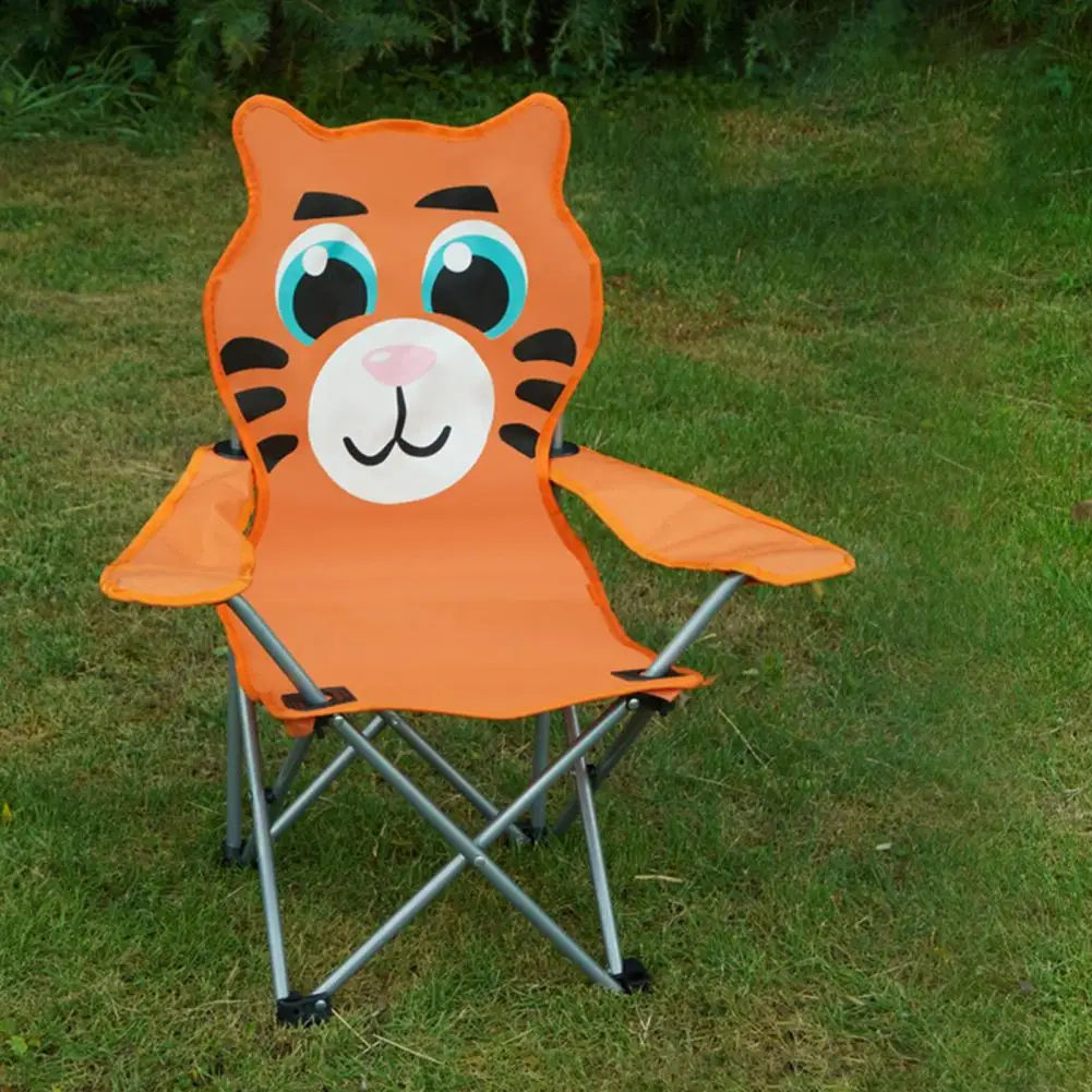 Kids Folding Camping Chair Cartoon Animal Outdoor Chair Picnic Fishing Lawn Beach Toddlers Boys Girls Collapsible