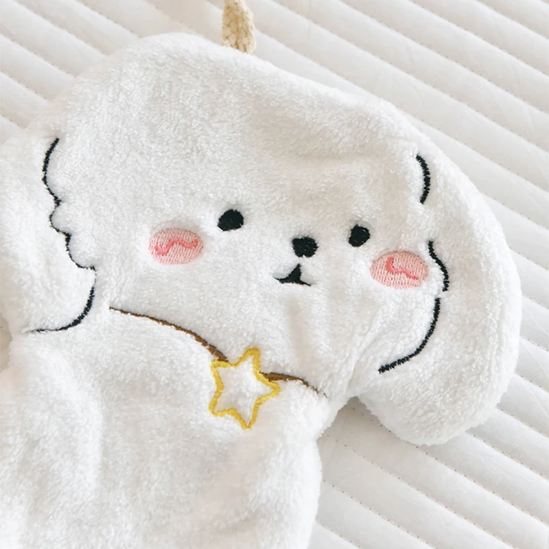 Hand Towel Soft Double-thickness Hanging Quick-drying Absorbent Kawaii Flower Towel Bathroom Kitchen Accession bamboo hand towel microfiber hand towel hand towel