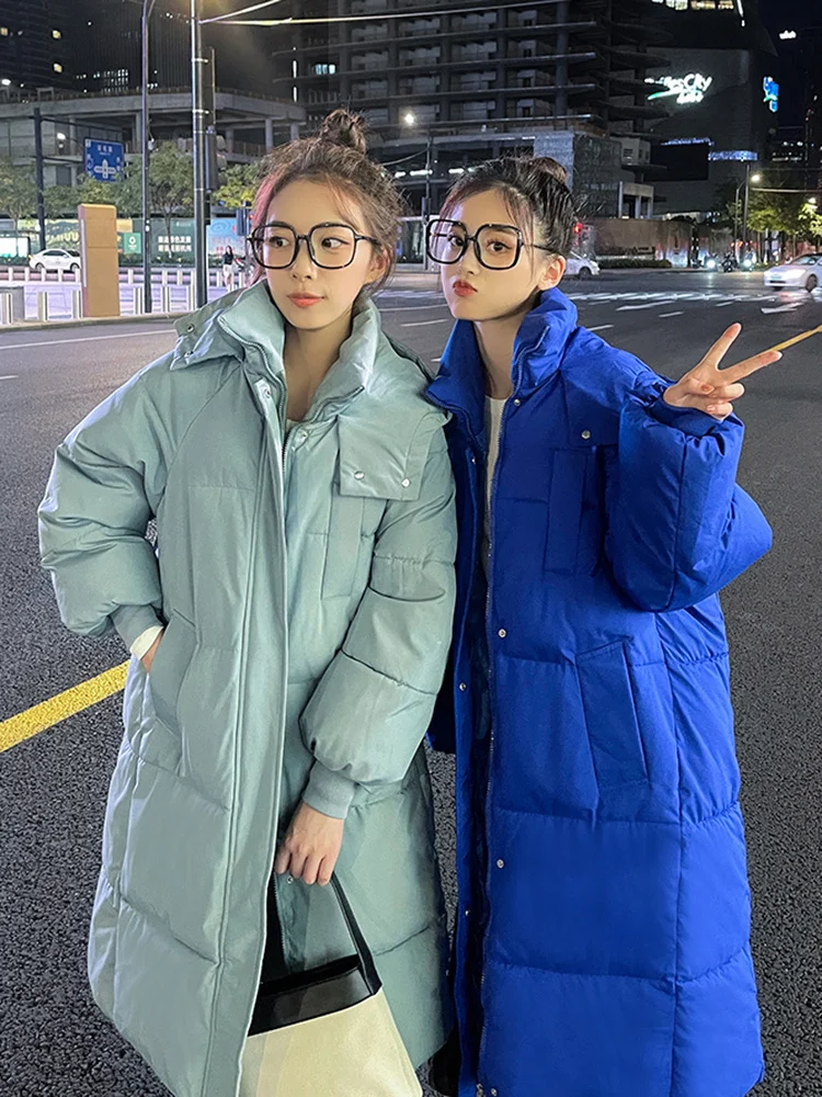 

2023 Winter Women X-long Parkas Coat Casual Hooded Thick Warm Windproof Parkas Jackets Fashion Female outwear Long parkas Jacket
