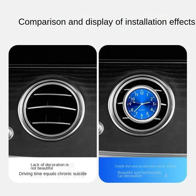 Mini Watch Car Quartz Clock Mini Electronic Clock Waterproof Bicycle Motorcycle Watch Auto Ornament Car Accessories Gifts car clock