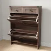Shoe Storage Cabinet Flip Drawers & 2 Drawers,Shoe Cabinet Storage with Legs for Entryway,Freestanding Shoes Organizer 6