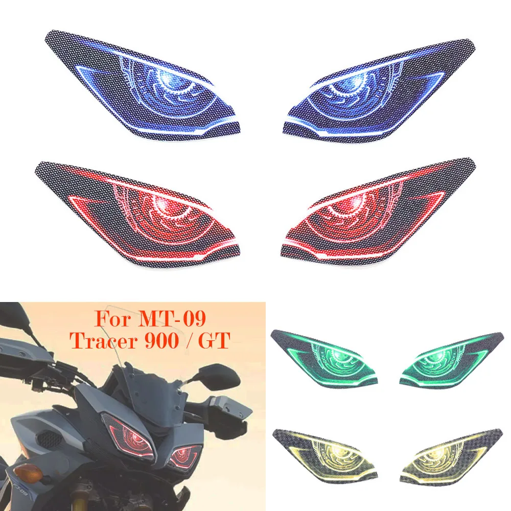 Mt-09 Adesivo Per Faro Moto Per Yamaha Mt09 Mt 09 2016-2019 Tracer 900 Gt 2018 2017 Decalcomanie Head Light Pegatinas 3D Guard