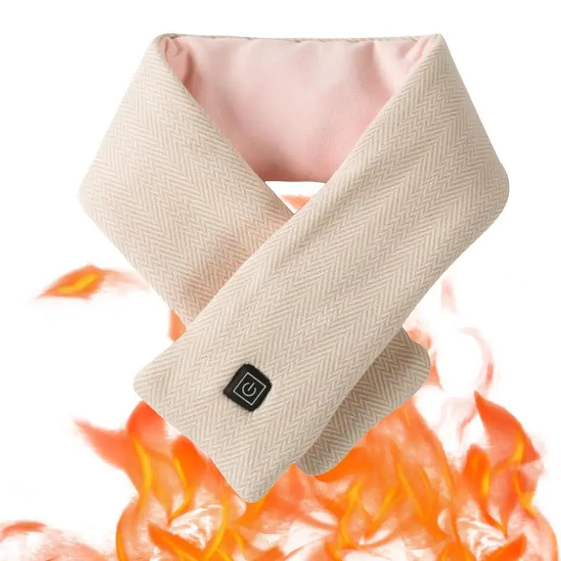 

Шарф с подогревом, перезаряжаемый шарф с подогревом для шеи, электрический теплый шарф с 3 уровнями нагрева, мягкая грелка для шеи