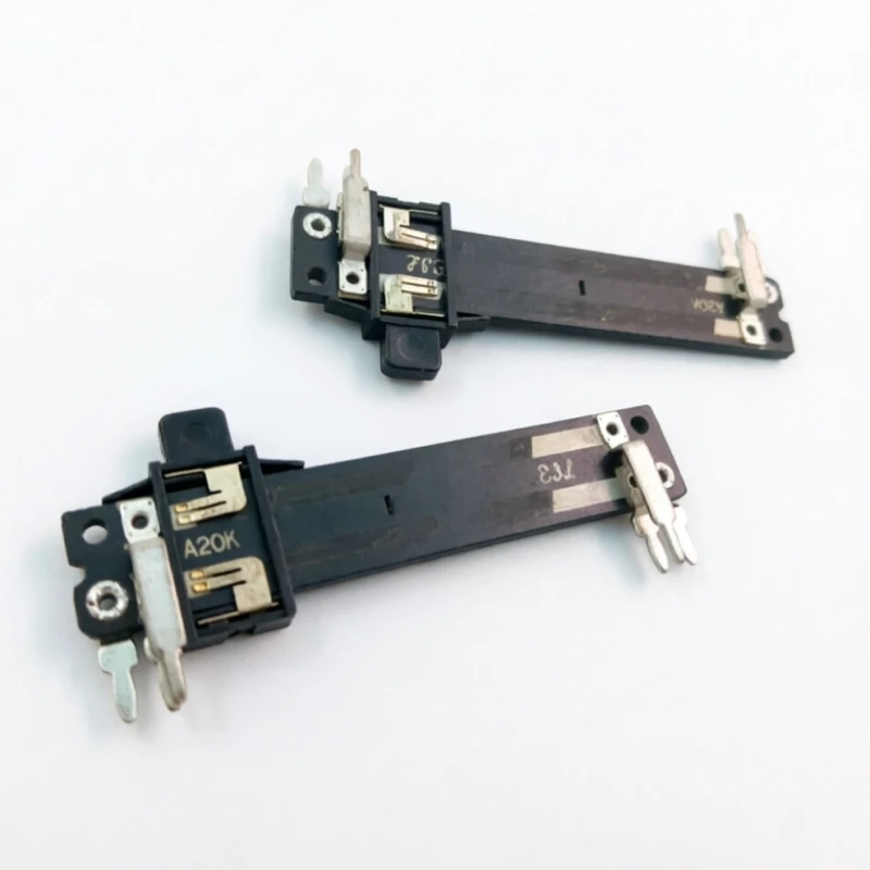 2PCS 50mm 듀얼 채널 슬라이딩 전위차계 SC-307G A20K A50K 핸들 길이 4mm 6핀