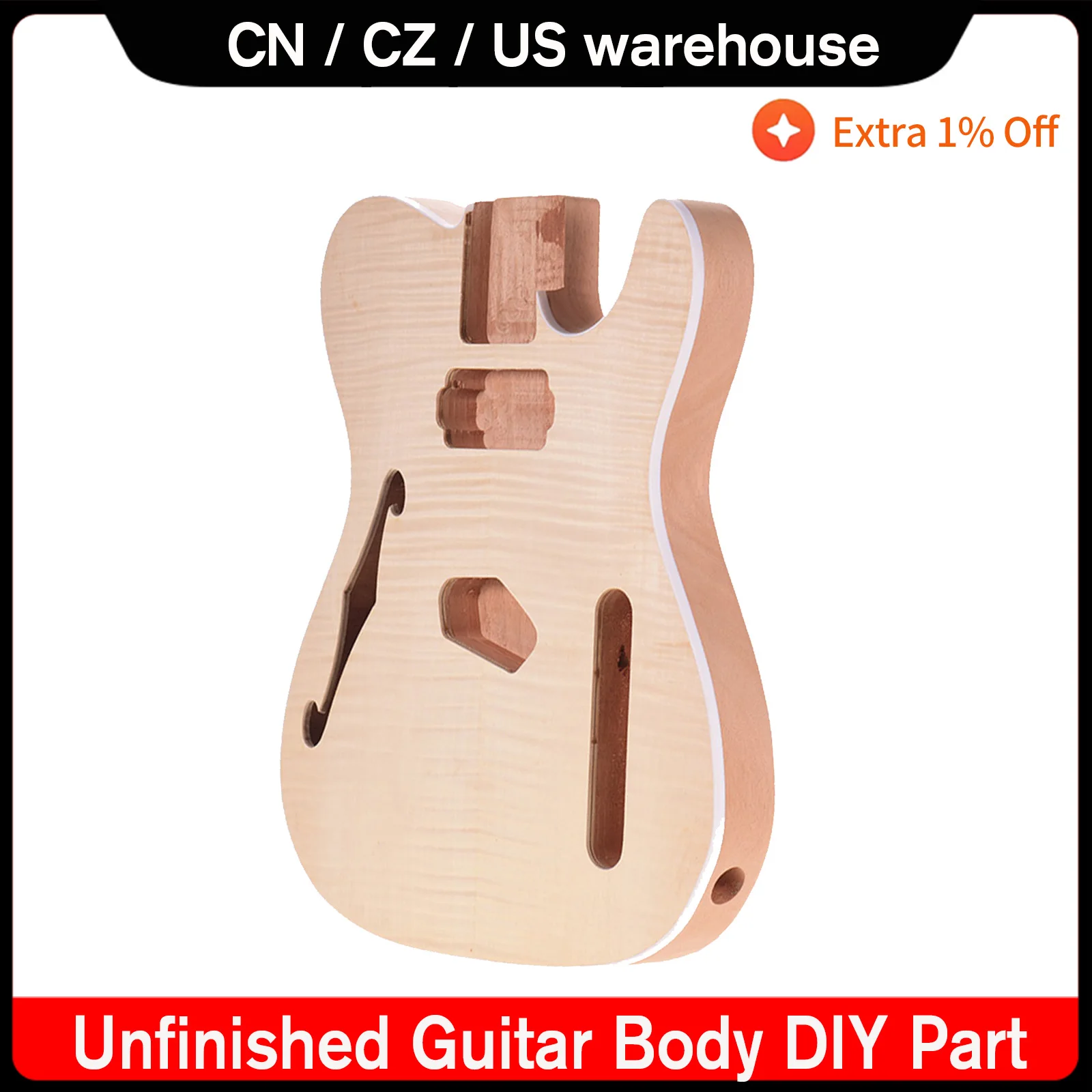 Unfinished Guitar Body Mahogany/ Basswood /Sycamore Wood Blank Guitar