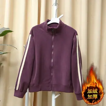 Due tasche con colletto rialzato a barra con cappotto spesso in peluche, versatile per uomo e donna, top caldo in peluche a doppia faccia 1