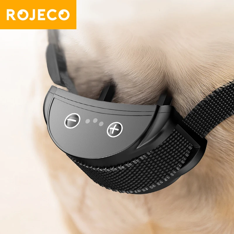 ROJECO Intelligent Dog Training Collar Rechargeable Anti Bark Collar