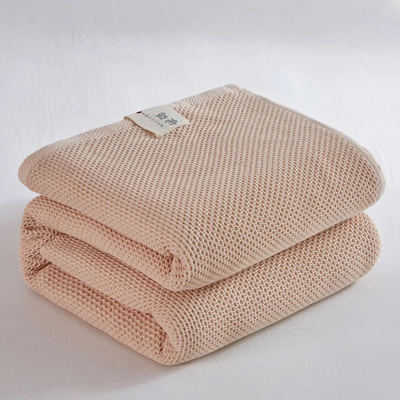 Solid Cotton Blanket for Bed Waffle Plaid Bedspread for Single Queen King Bed Sofa Blankets Throw Sofa Cover Sheet Summer Quilt - 5