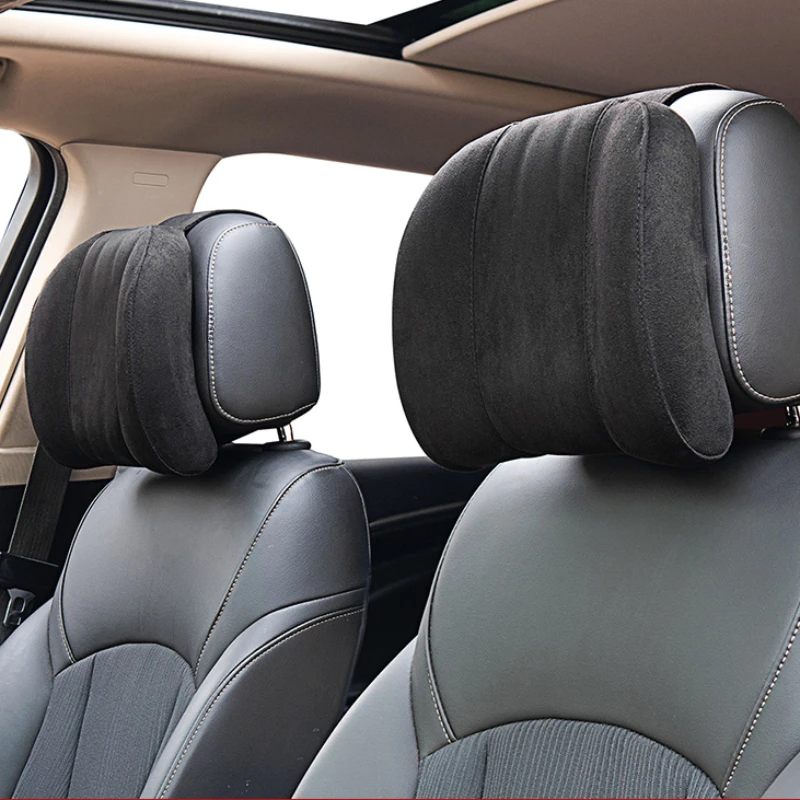 Car Pillow Car Headrest Car Neck Pillow 1pcs Car seat pillow simple car headrest fleece fabric neck pillow memory foam Rest headrest waist support pad car supplies