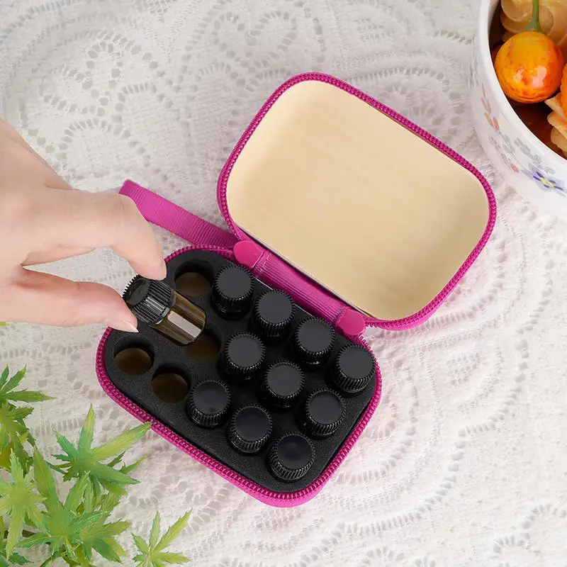 15 Bottles Essential Oil Case 5/10/15ml Essential Oil Collecting Bags Portable Storage Bag Perfume Bottle Travel Carrying Case