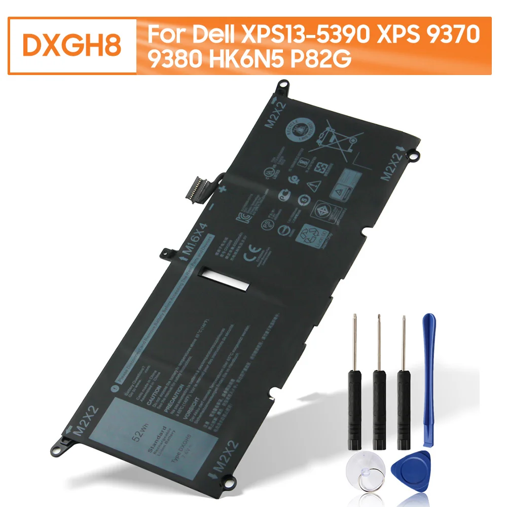 Batteria Ricaricabile Per Laptop 52Wh Dxgh8 Per Dell Xps13-5390 Xps 9370 9380 Hk6N5 P82G Batteria Di Ricambio
