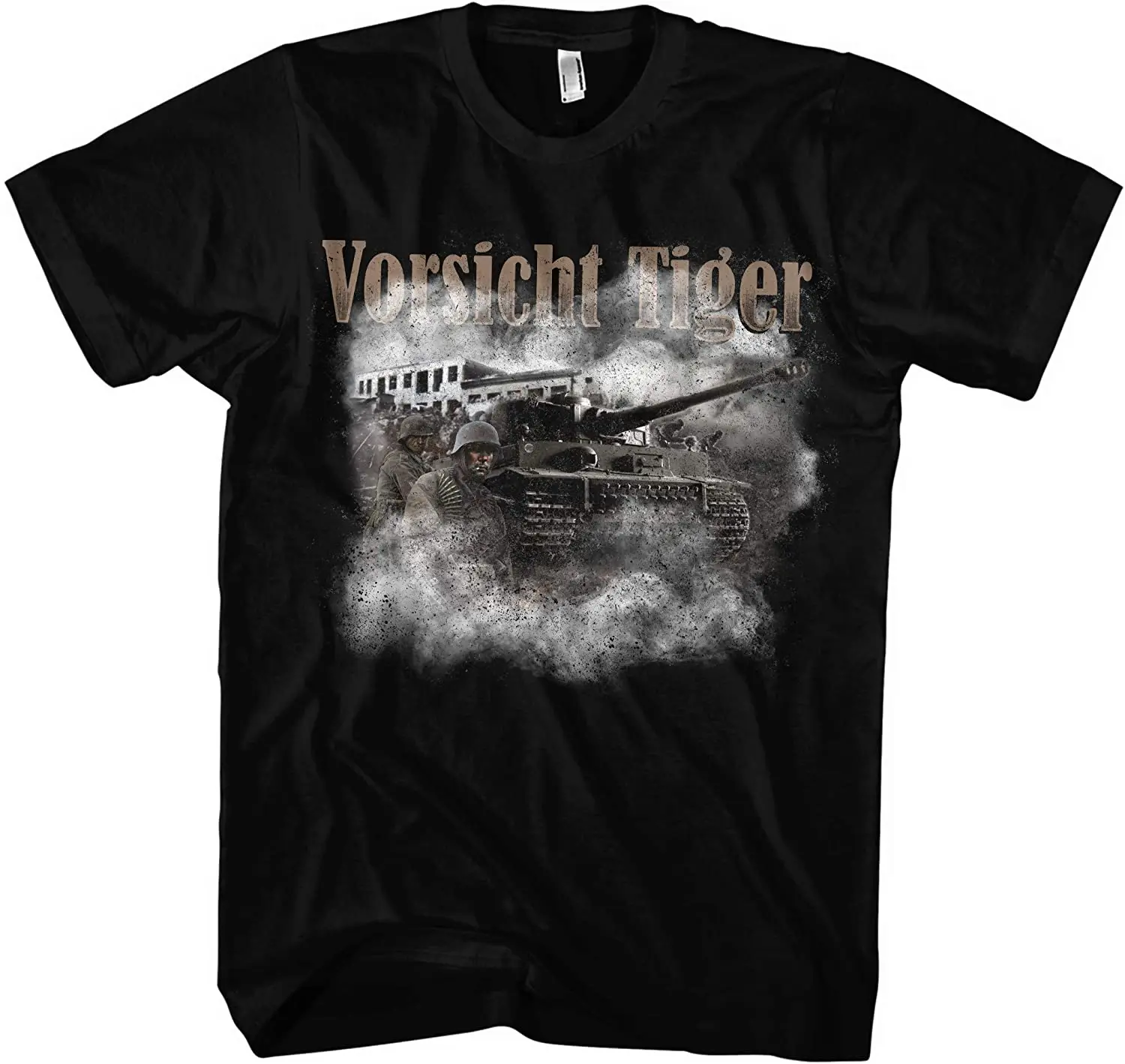 Vorsicht Tiger Wehrmacht Panzer Milwauwwii German Tiger Tank T Shirt. Magliette Casual A Maniche Corte 100% Cotone Top Allentato S-3Xl