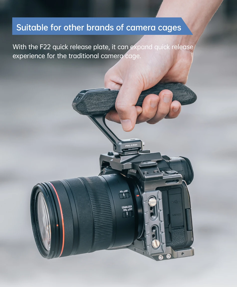 F22 Quick Release Top Hand Grip F22A3A12 All-round Camera Handle with Cold Shoe