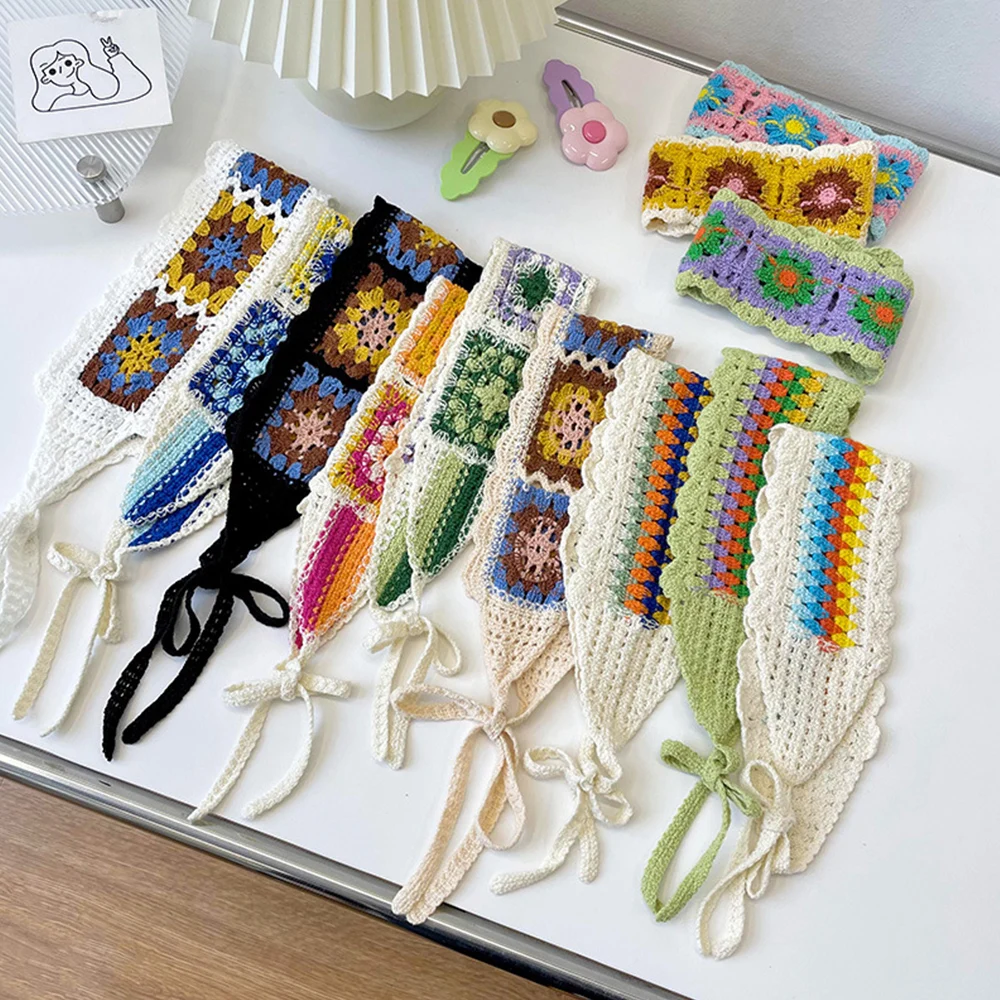 

Colorful Crochet Headband Wide Braided Elastic Hair Bands Weaving Hairbands Knitting Headwrap Headscarf Hair Accessories Turban