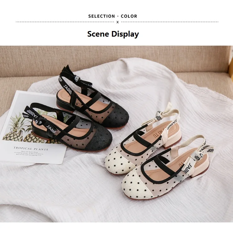 Description Picture 5 of itemKids Leather Shoes Lovely Children Performance Shoes Beautiful Students Soft Bottom Dance Footwear Girls Parties Wedding Sandals