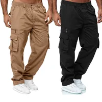 Men's work pants, casual multi pocket tactical pants, men's outdoor sportswear, loose straight leg pants, long pants, plus size