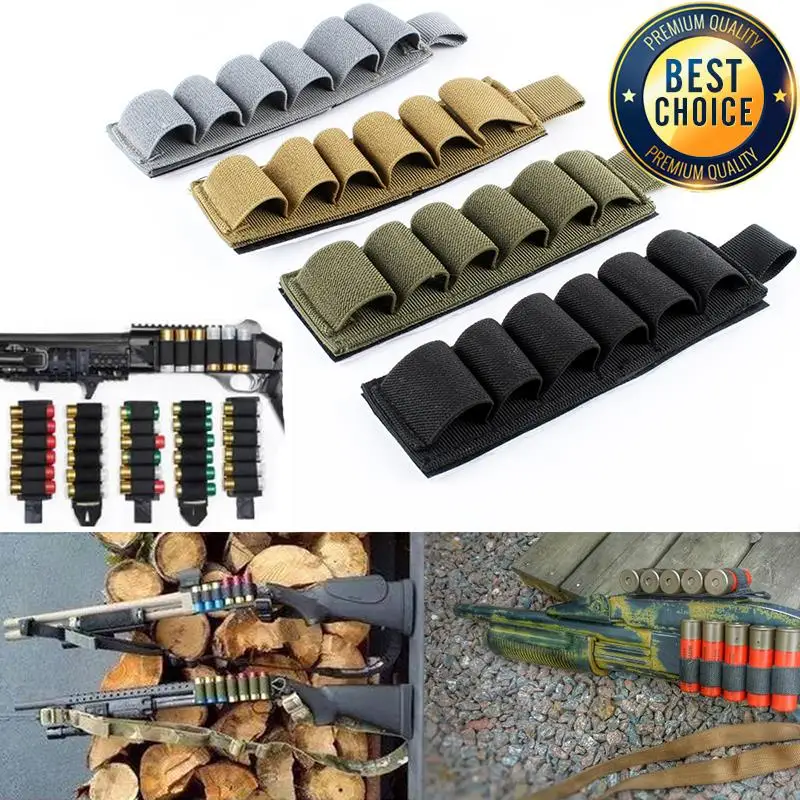 Tactical Shotgun Shell Holder with Adhesive Backing for Hunting