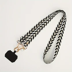 Universal Adjustable Mobile Phone Lanyard with Pearl Pendant - Crossbody, Single Shoulder, and Neck Strap (1)