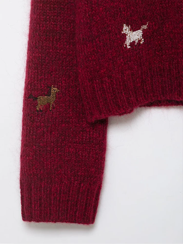 Casual Chic Knitted Pullover Women Elegant Sweater Long Sleeve O neck Female Autumn Winter New Year Knitwear Sweaters Top