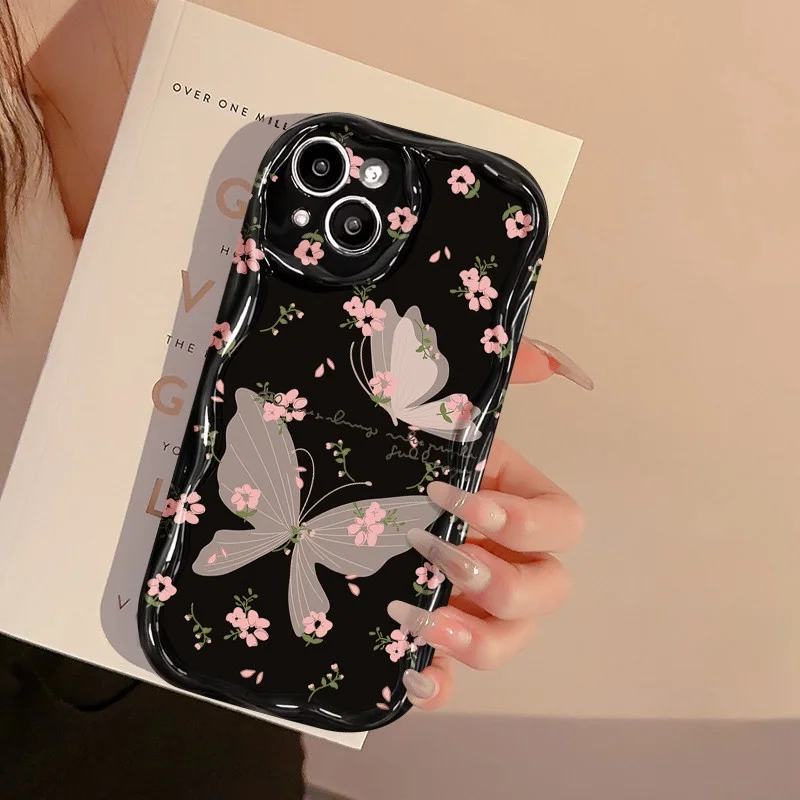 Floral Cat Soft Phone Case Cover