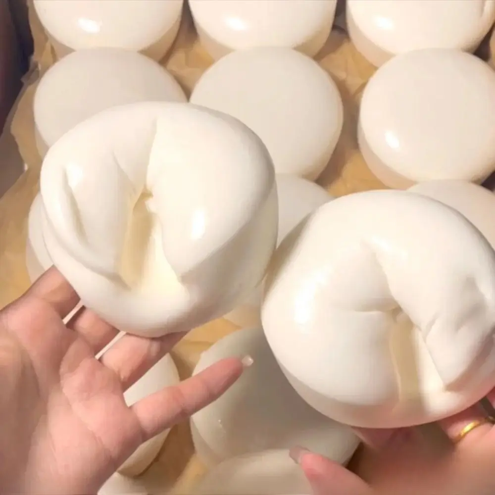 Soft Yogurt Cake Squishy Stress Slow Rebound Silicone Squeeze Simulation Stress Release Milk Cake Pinching For and Adults