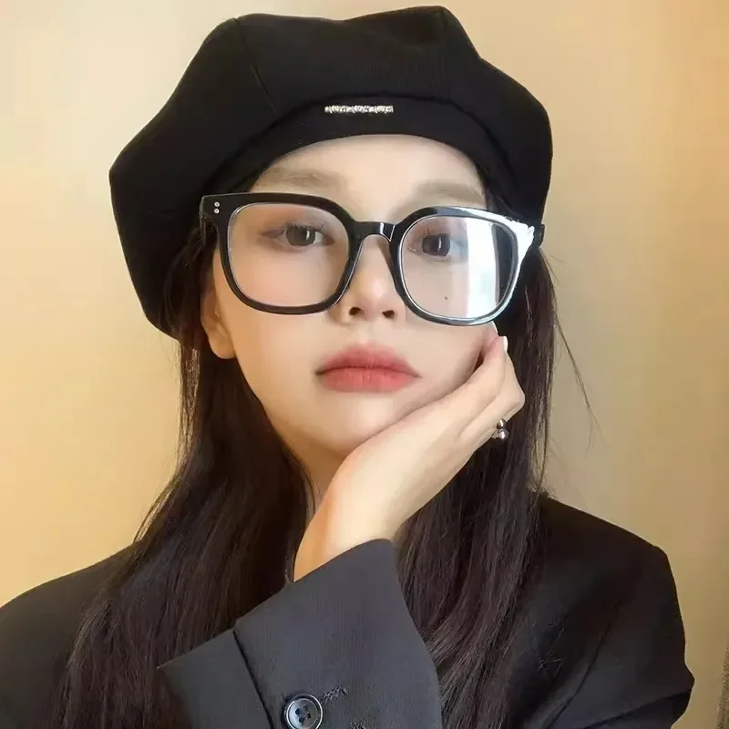 Women Berets Classic Hats Korean Classic Premium Feel Black Beret Spring Autumn Thin Solid Color INS Trendy Versatile Painter Hat Simple Caps for Women