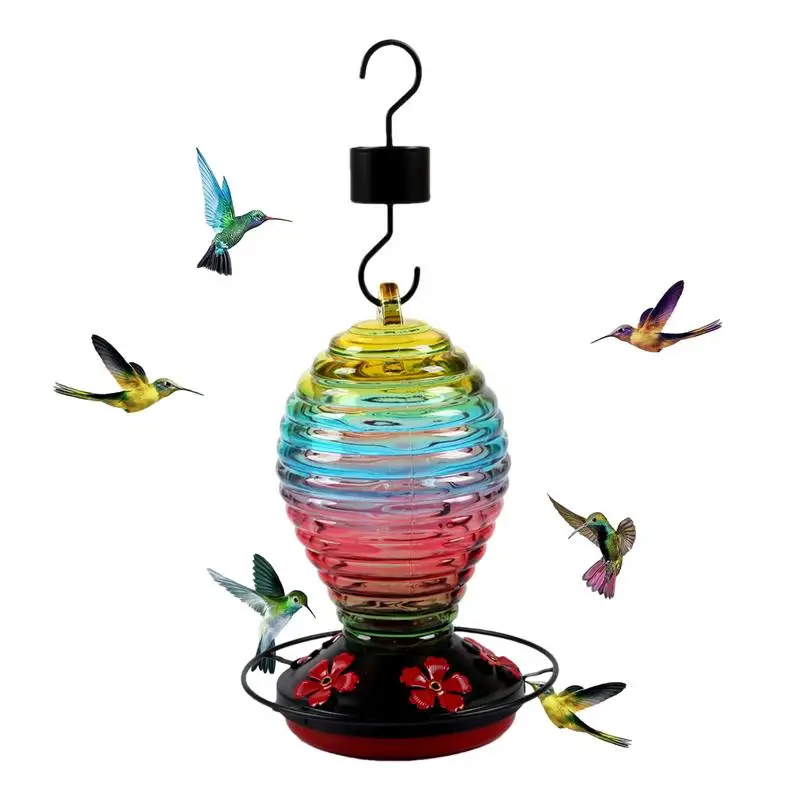 

Leak Proof Hummingbird Feeder Bird Feeder For Outside Window Bird Feeders For Outside Heavy Duty Colorful With Flower Feeding