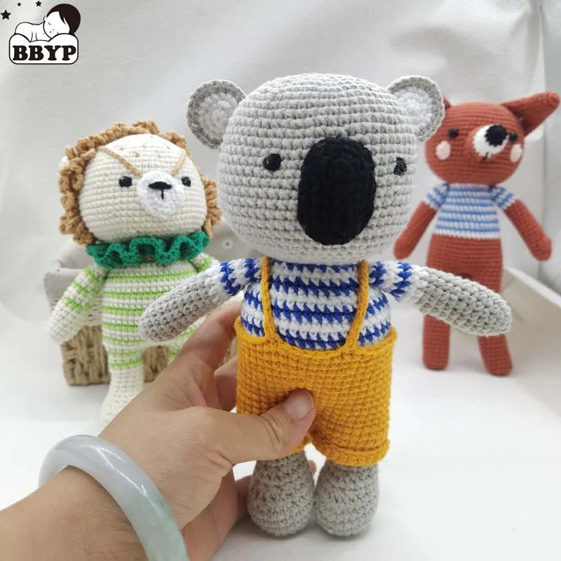 Baby Crochet Stuffed Lion Koala Fox Children Cuddle Dolls Mini Knitted  Animals Plush Toy Infants Nursery Room Decor Birthday Gif _ - AliExpress  Mobile