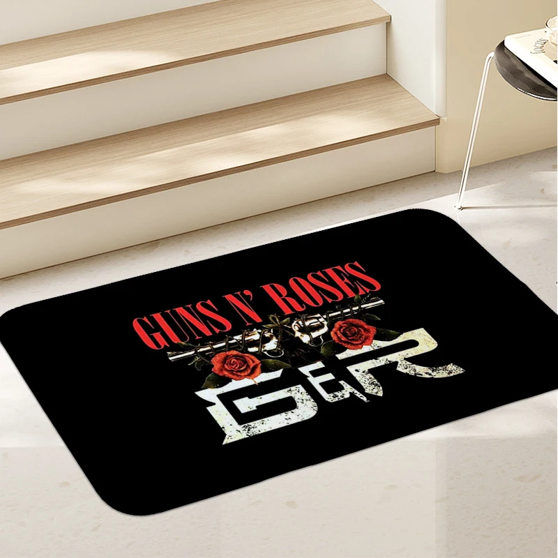 

Carpet for Bedroom Anti Slip G-Guns N' Roses Custom Living Room Bathroom Rug Doormat Entrance Door Hallway Laundry Room Foot Mat