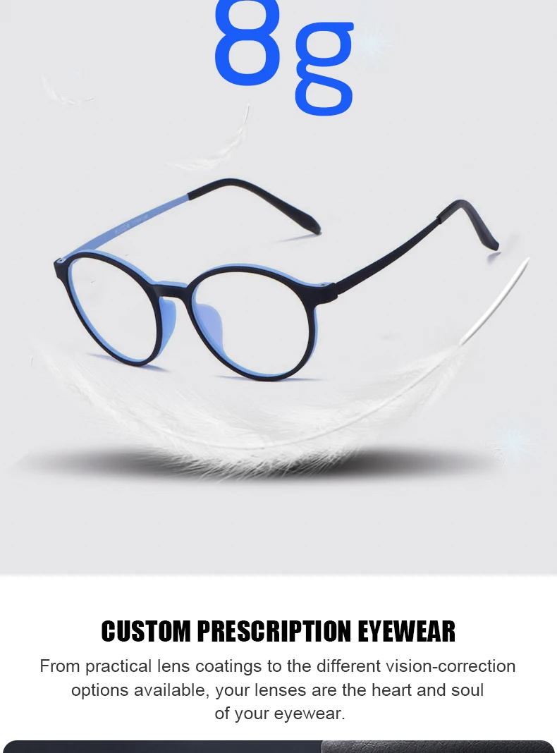 CRIXALIS Round Prescription Glasses Women Ultralight TR90+Titanium Myopia Anti Blue Light Glasses Men Vintage Computer Eyewear blue blockers