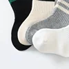 New Children Solid Color Sport Socks Cotton Soft Tube Socks for Baby Infant Toddler Socks for Kids Boys Girls 6months-6years Old 4