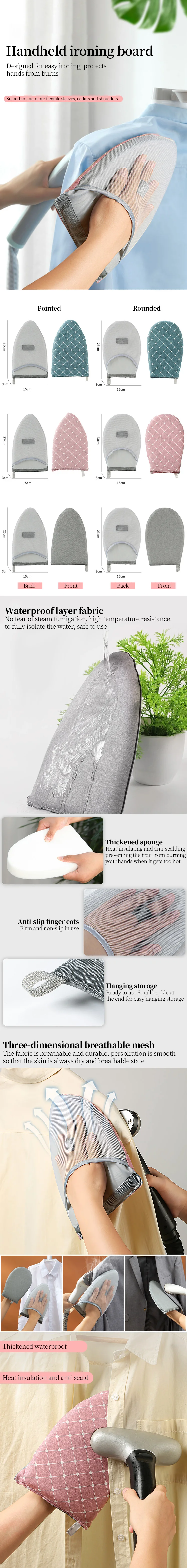 Description Picture 2 of itemHandheld Ironing Board Mini Anti-scald Gloves Iron Pad Cover Heat-resistant Steamer Ironing Gloves for Clothing Protective Pad