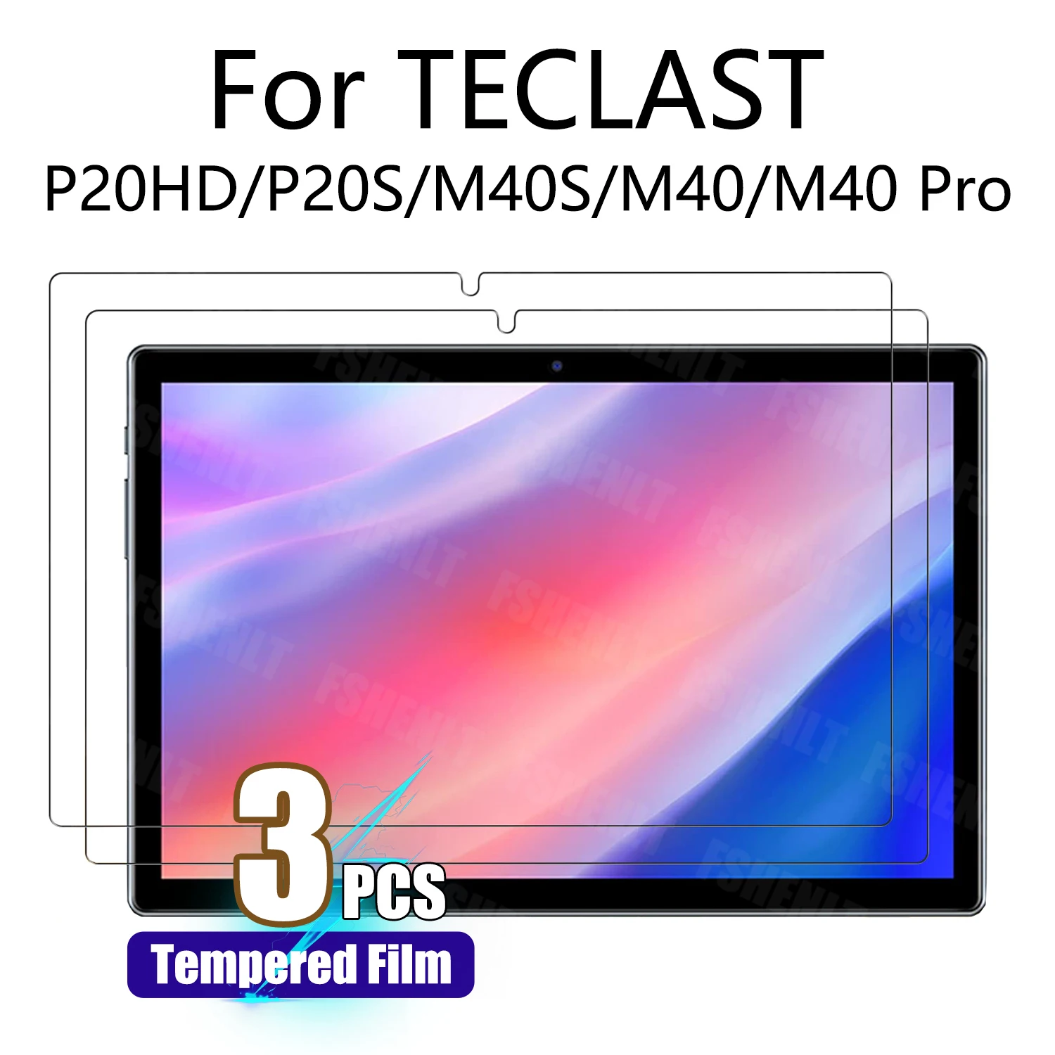 

Screen Protector for Teclast P20HD / P20S 10.1 inch HD Anti-Scratch Tablet Tempered Glass Film for Teclast M40 Pro/ M40S/ M40