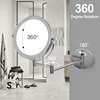8 inch Wall Mounted Makeup Mirror 5/7/10X Magnifying Double Side Folding Arm Extend USB Charging Bathroom Smart Cosmetic Mirrors 4