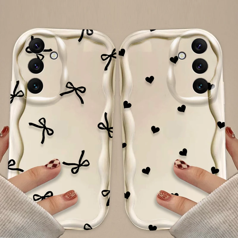 Stylish Black Bowknot Heart Phone Case