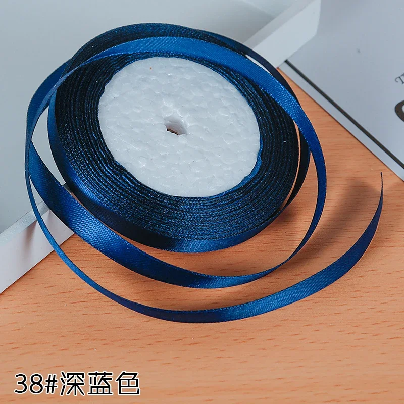 Elegant 6mm Silk Satin Ribbon for Special Occasions - 22 Meters Roll