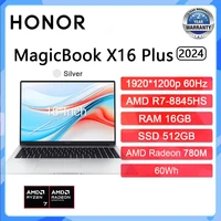 Honor laptop X16 Plus R7-8845HS 16G 512G SSD 16-inch Radeon 780M IPS Screen 60Wh Notebook Win11 Silver