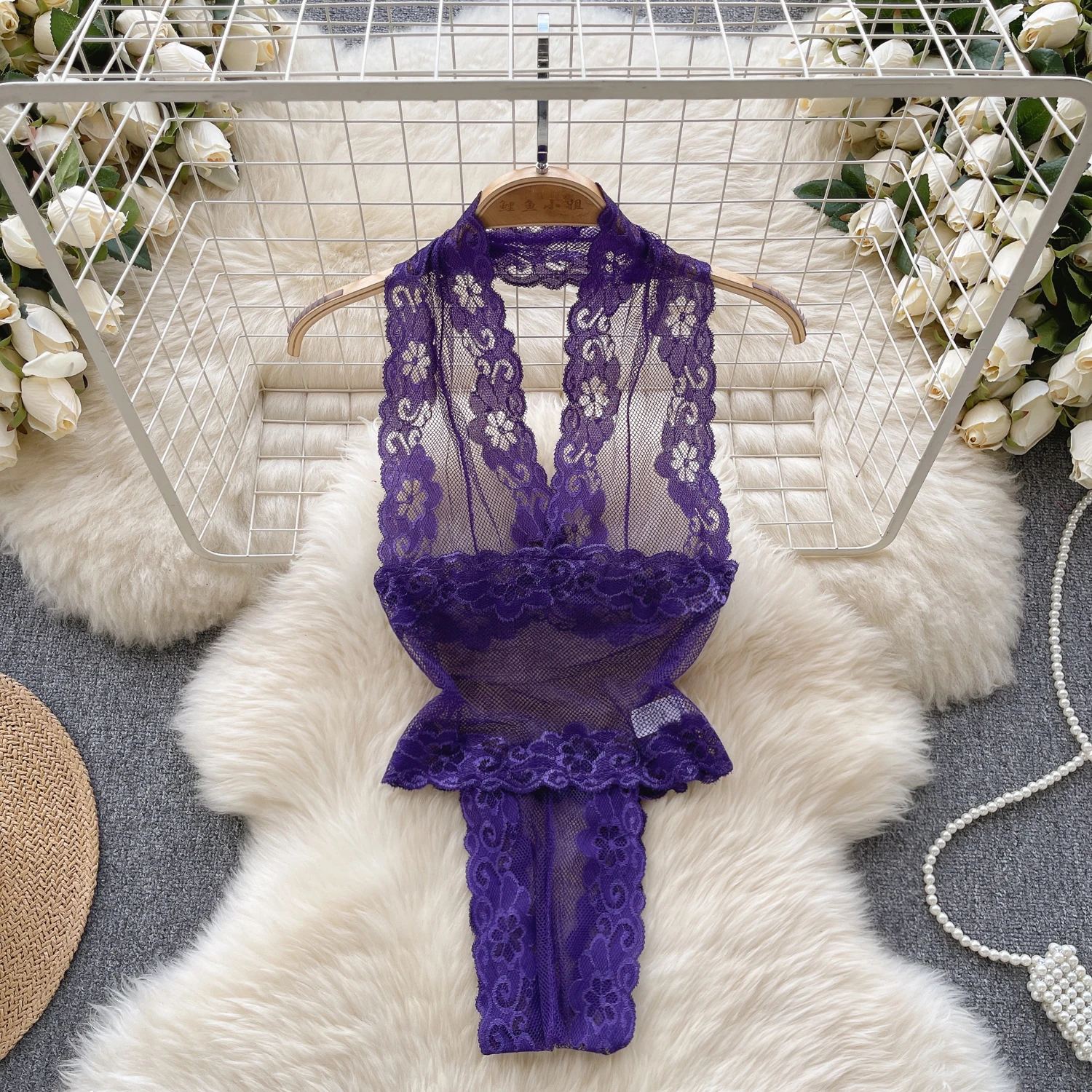 Sexy Sweet Cute Hotsweet Women's Jumpsuit Rabbit Girl Roleplay Cosplay Costume Shirt Hollow Out Backless Sexy Lingerie Jumpsuit