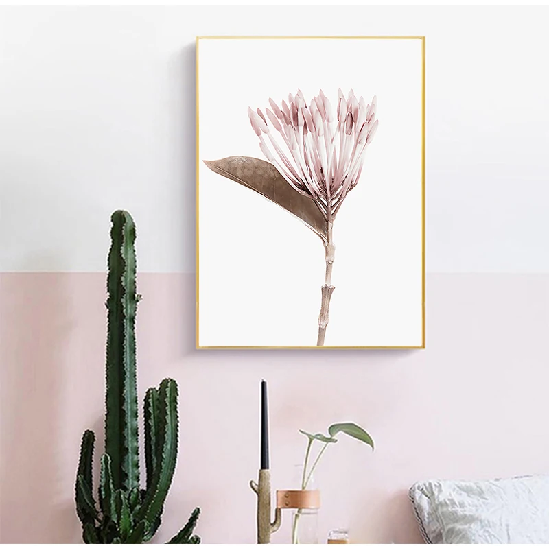 Botanical Flower Art Canvas: Elegant Wall Decor
