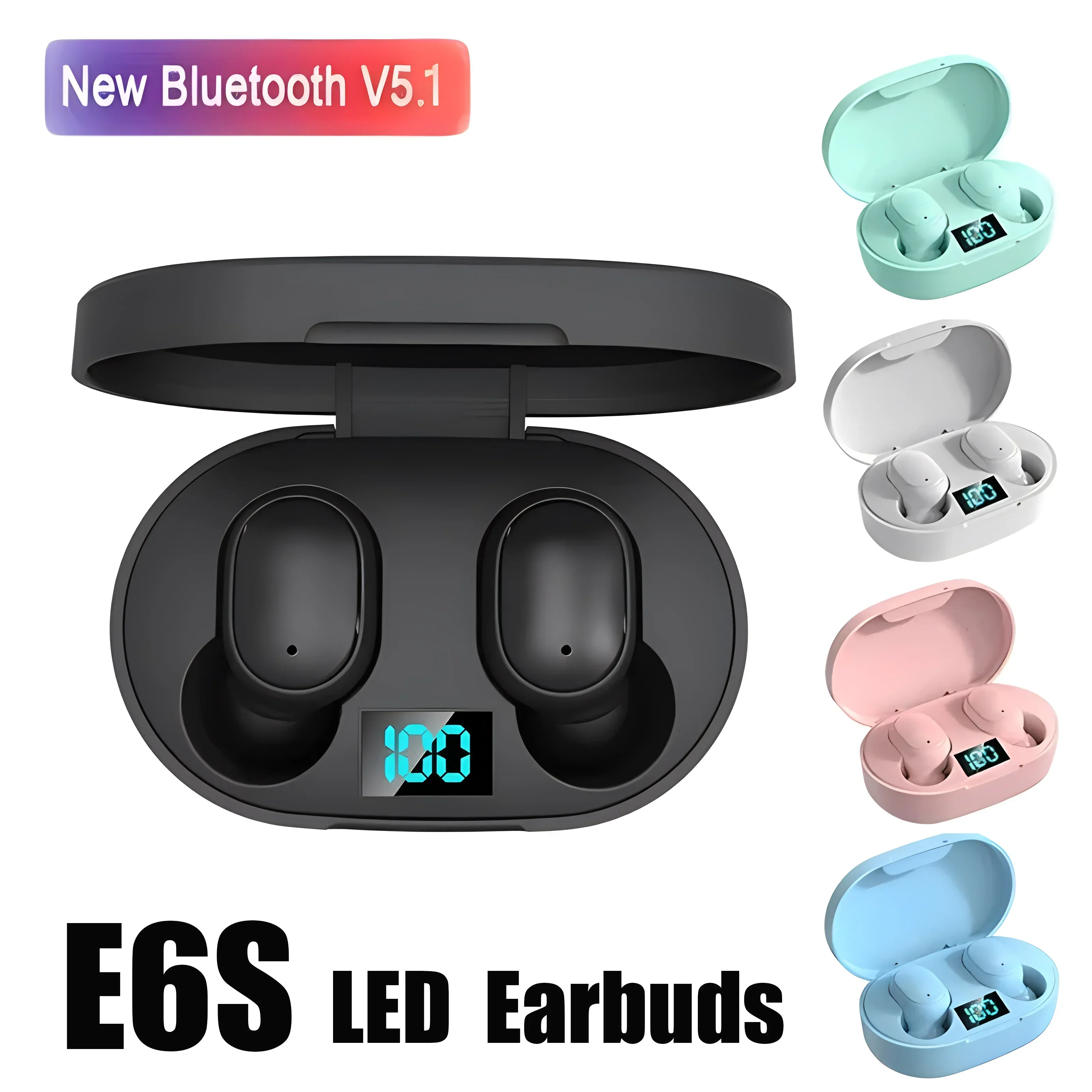 Wireless Bluetooth Stereo Headphones Earbuds with Microphone