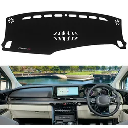 Luxury Car Dashboard Cover Mat - Premium Instrument Platform Protector (RHD Black Side)